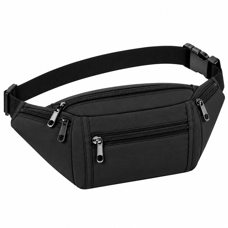 (image for) 182115-C Bumbag W/4 Zipped Pockets And Adjustable Strap (New)
